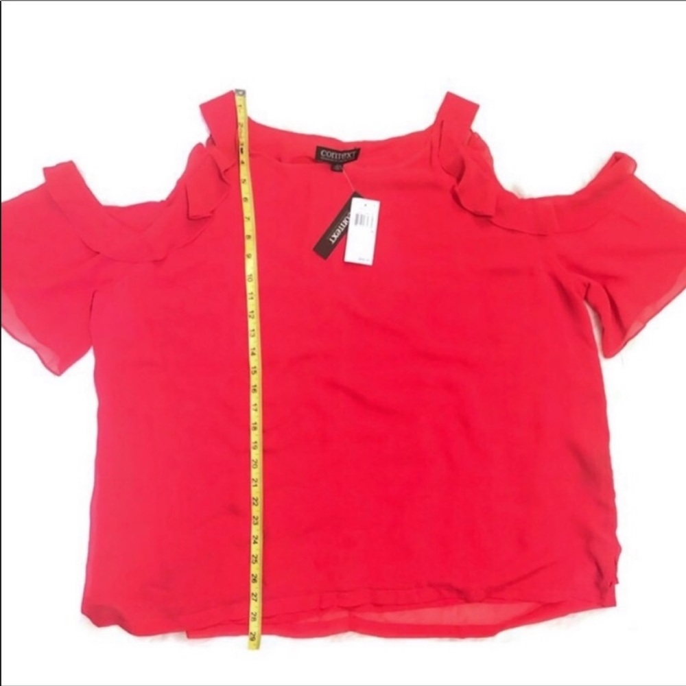 Context Women’s Cold Shoulder Blouse, size 3X